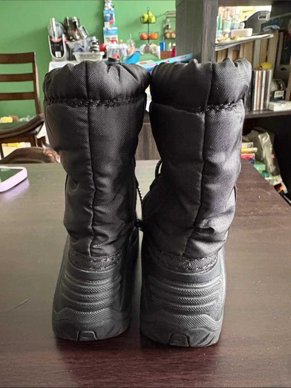 Kamik Kids Black Snow Boots with Bungee Toggle